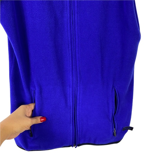 Calvin Klein Purple fleece Cute Warm vest zipped sleeveless jacket women Small - Picture 2 of 9